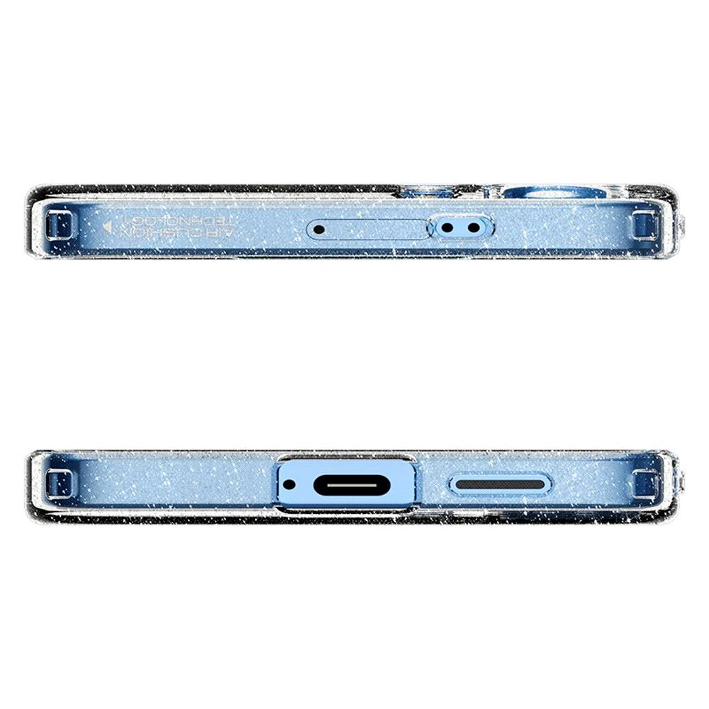 Samsung Galaxy S25 Spigen Liquid Crystal Glitter Deksel - Gjennomsiktig