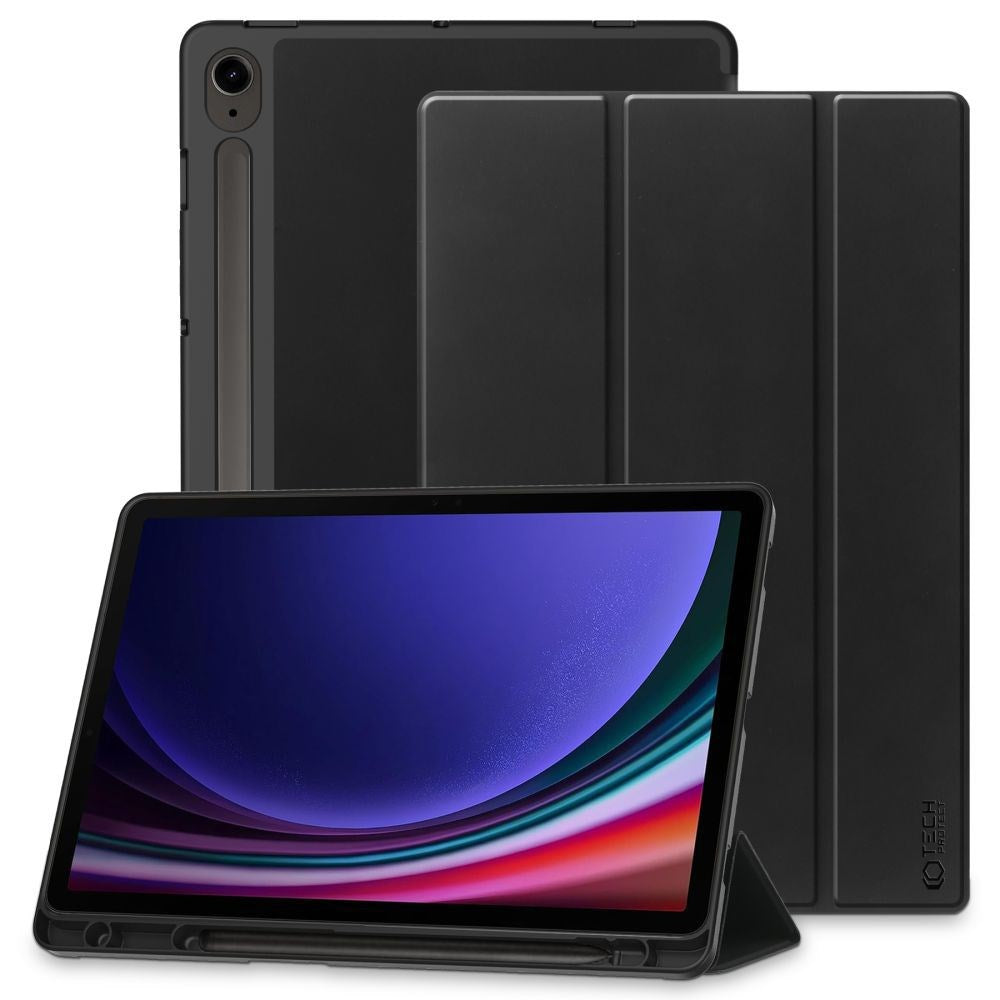Samsung Galaxy Tab S10 FE / S9 FE Tech-Protect Smartcase Deksel med Stylus Pennholder - Svart