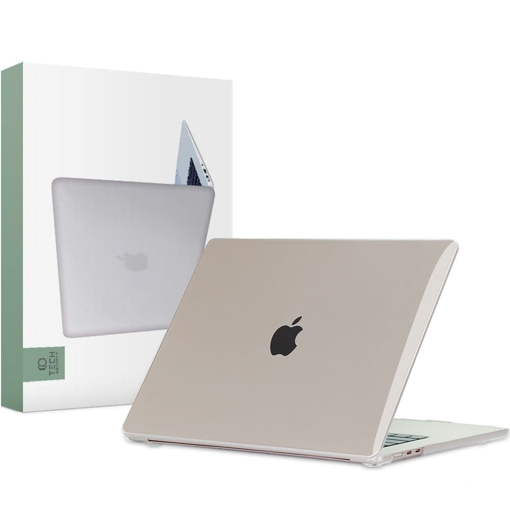 MacBook Air 15" M2/M3/M4 (2023-2025) - Tech-Protect Smartshell Deksel - Crystal Clear