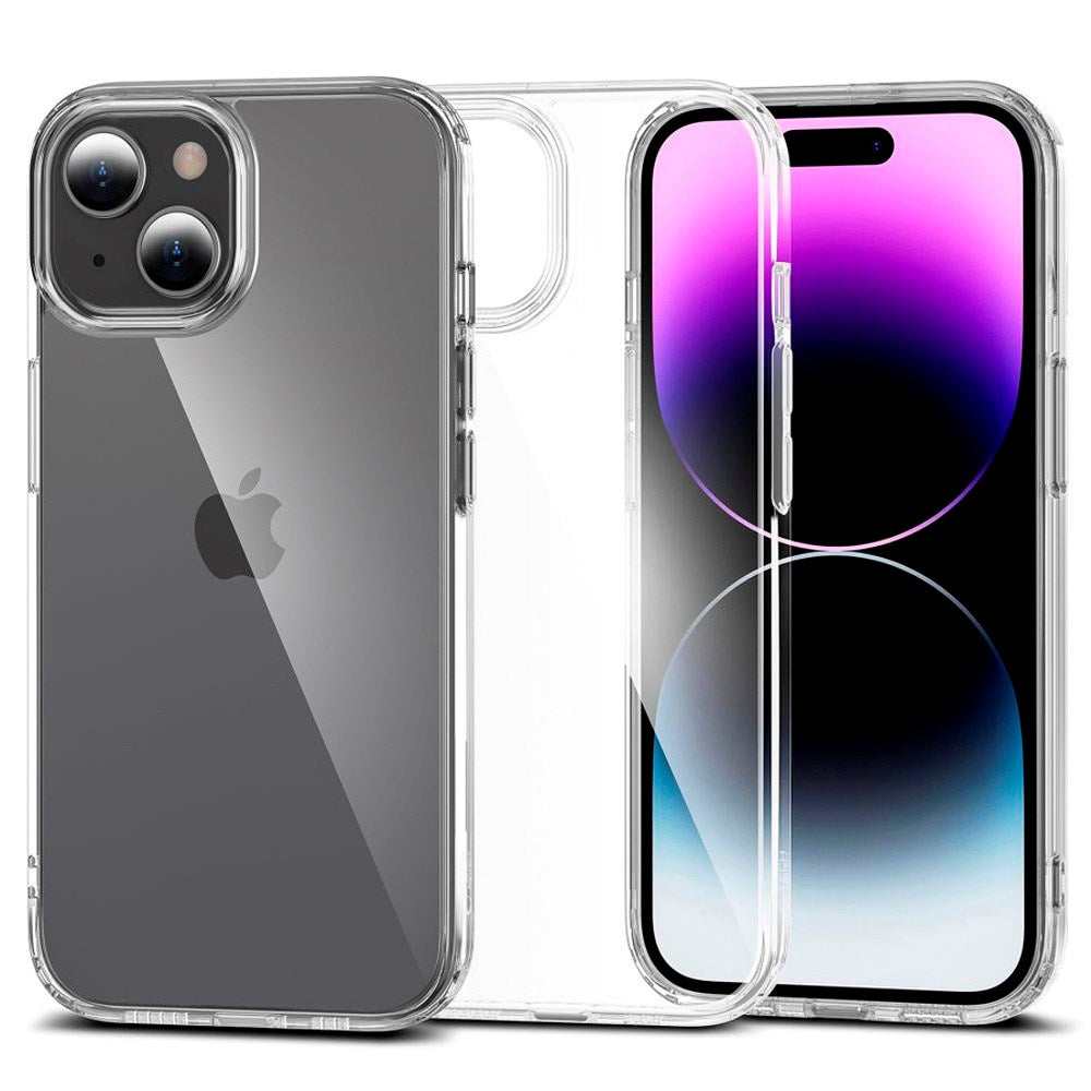 iPhone 15 Plus Tech-Protect Flexair Hybrid Deksel - Gjennomsiktig