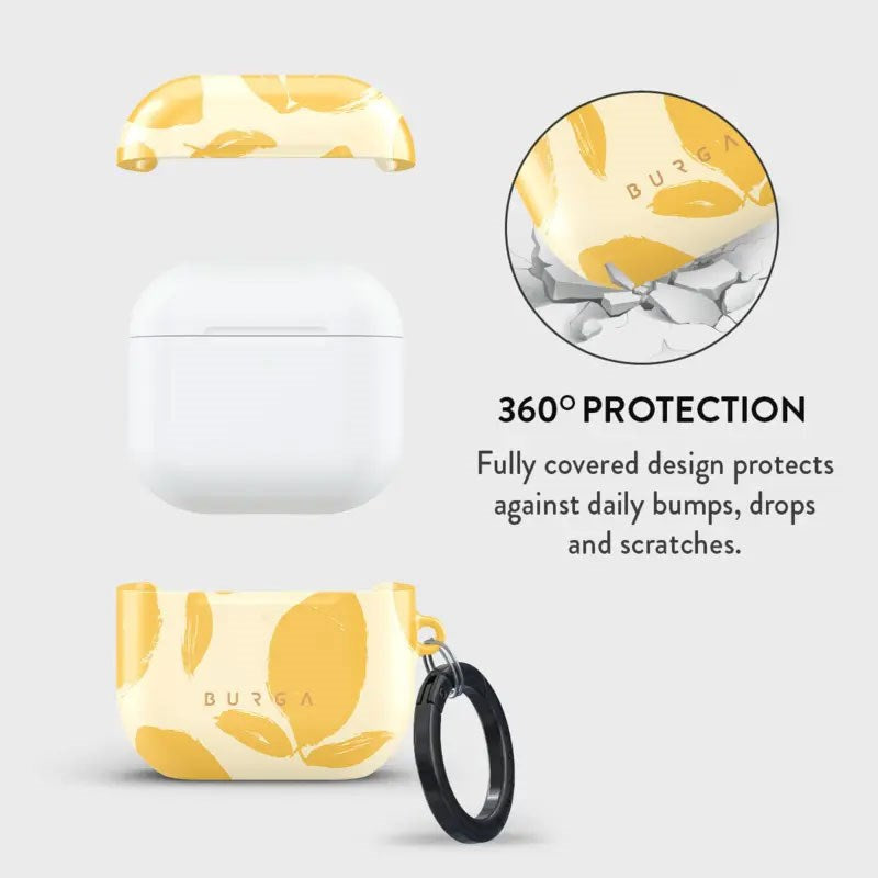 Apple AirPods (4. Gen.) Burga Deksel m. Karabinkrok - Lemon Tart