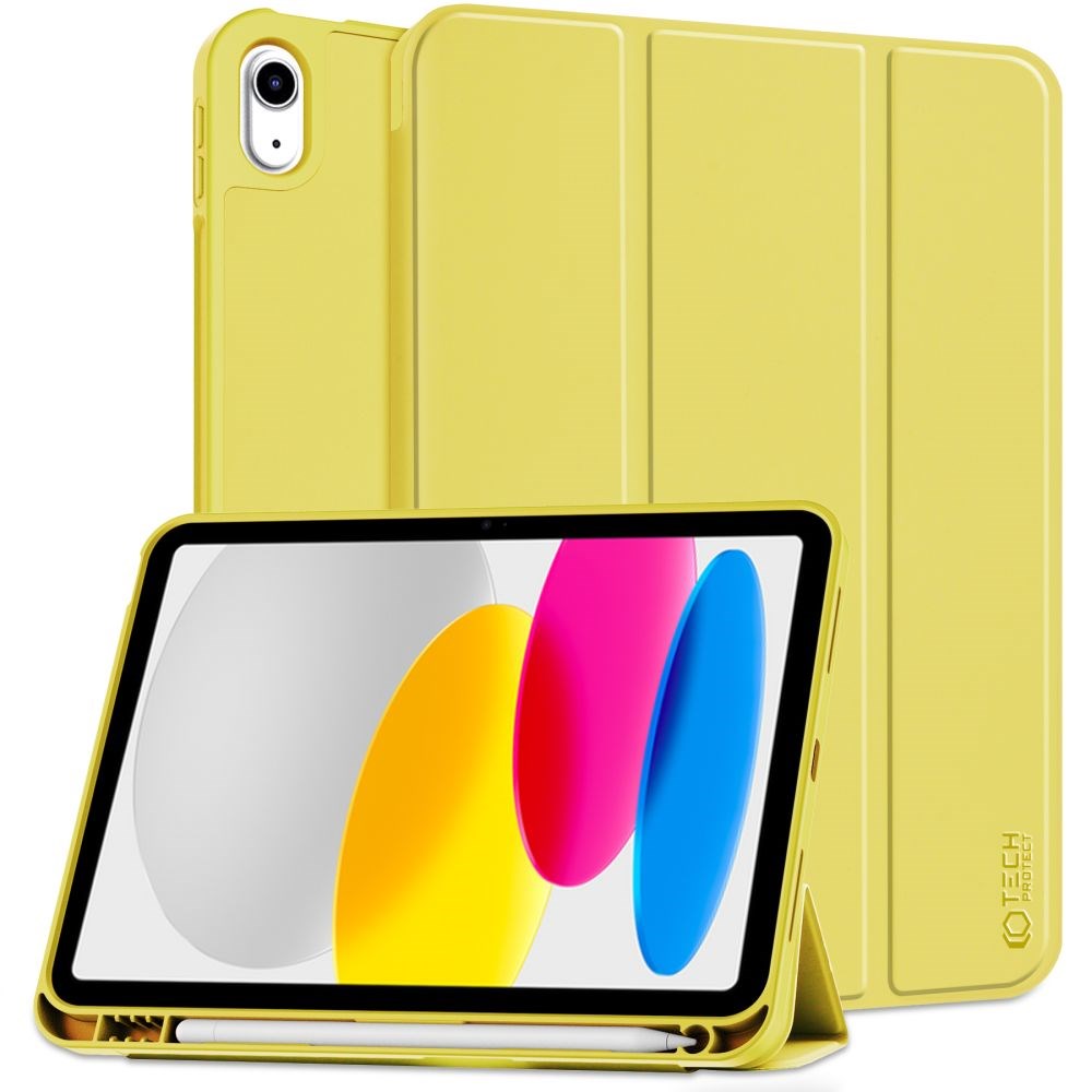 Tech-Protect iPad 11" (2025) / iPad 10.9" (2024/2022) SC Deksel m. Apple Pencil Holder - Gul
