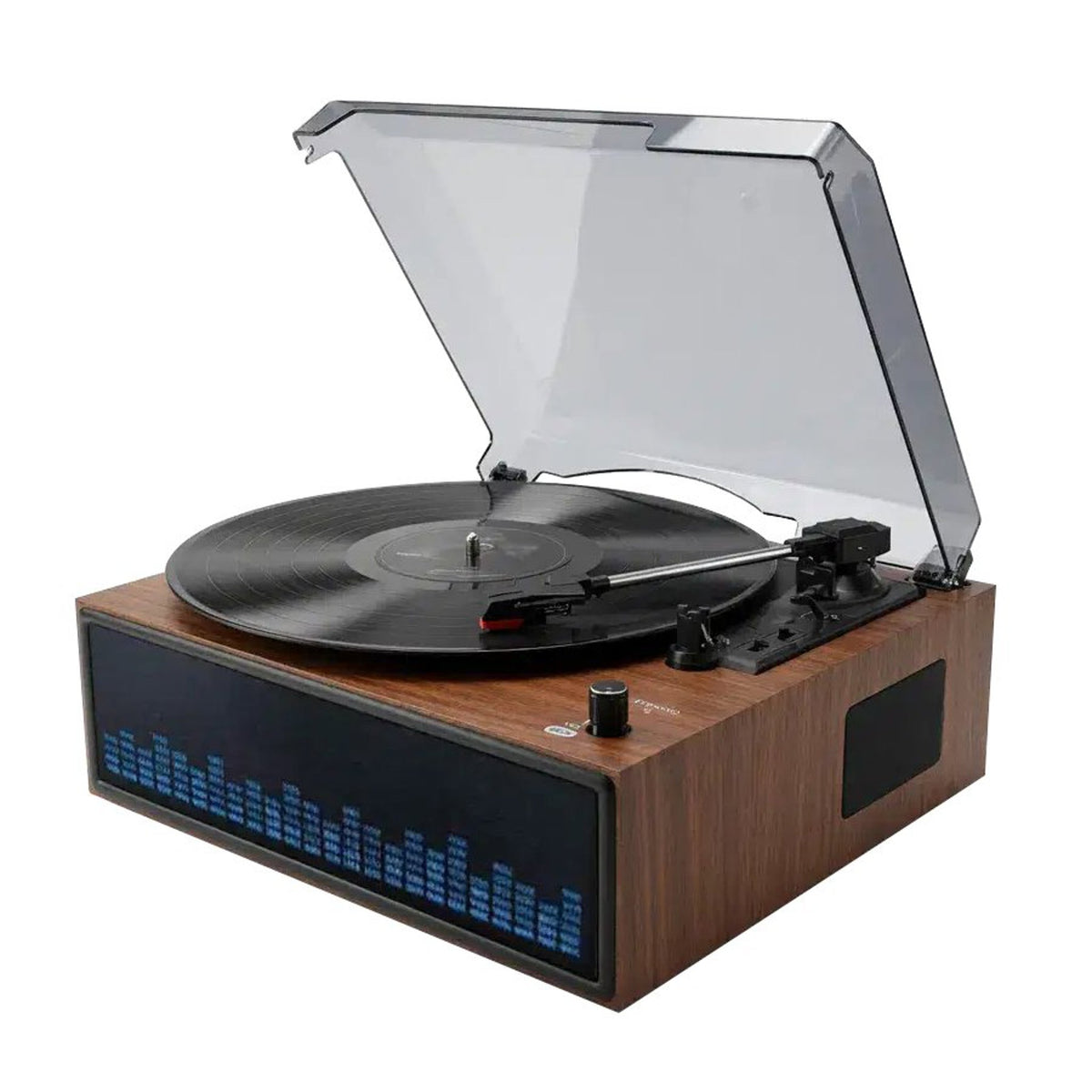 Denver VBS-271 Bluetooth Platespiller m. Innebygde Høyttalere & Lys - Brun