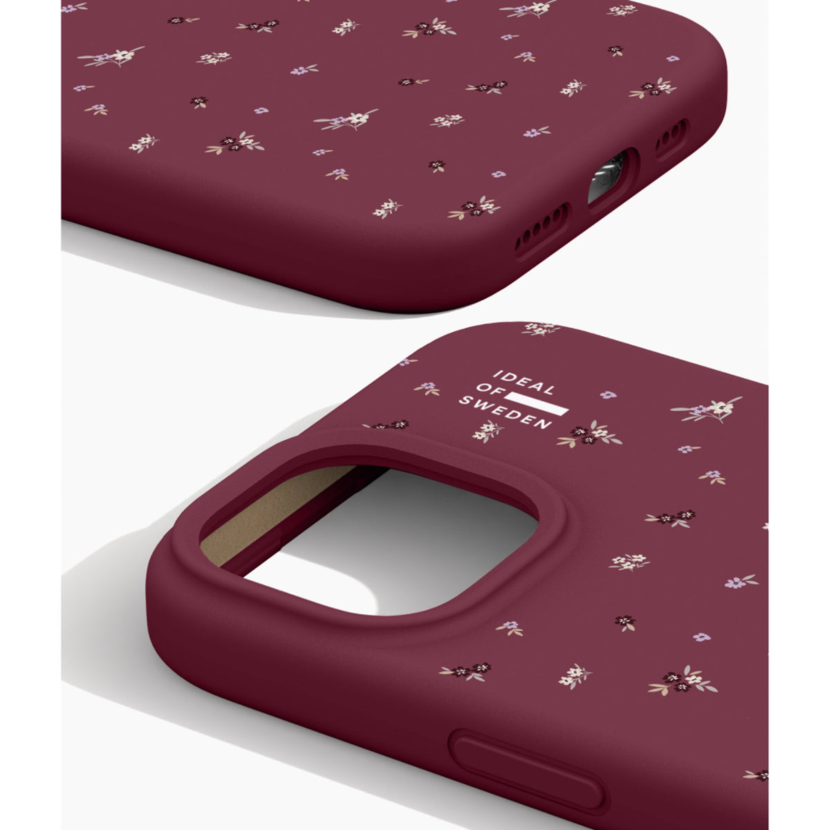 iDeal Of Sweden iPhone 17e / 16e / 15 / 14 / 13 Silicone Deksel - MagSafe Kompatibel - Fine Wine Bloom