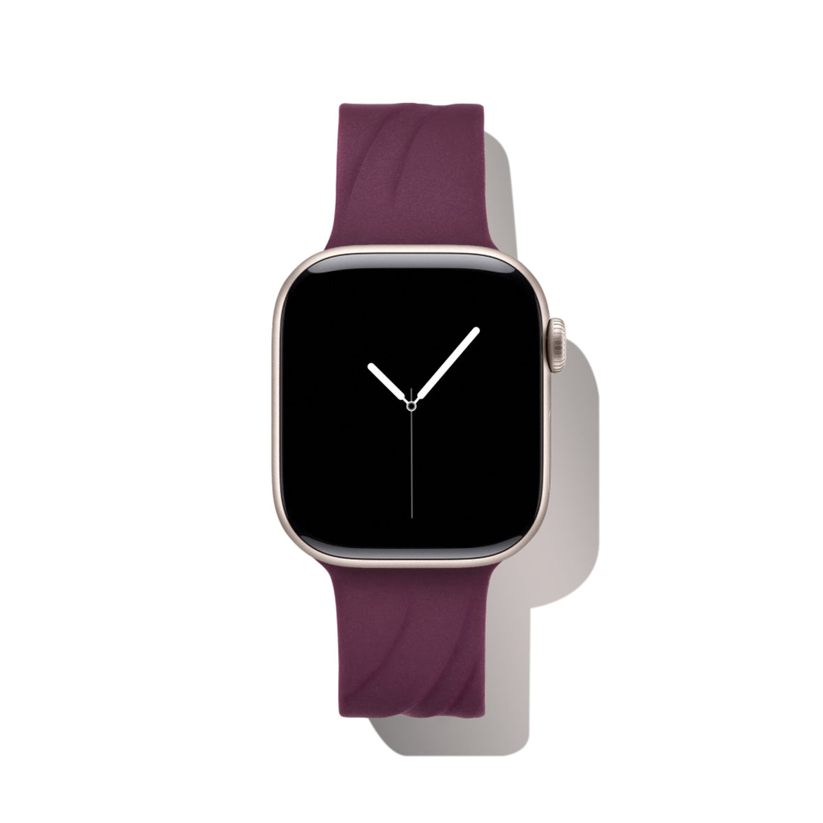 Apple Watch (42/44/SE/45/46/49mm) iDeal of Sweden Soft Swirl Silikon Klokkerem - Størrelse M/L - Velvet Plum