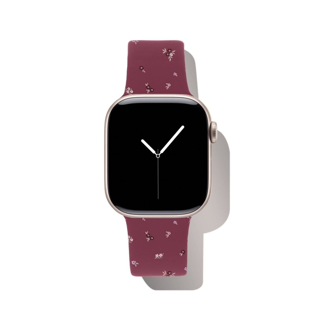 Apple Watch (42/44/SE/45/46/49mm) iDeal of Sweden Silikon Klokkerem - Størrelse M/L - Fine Wine Bloom