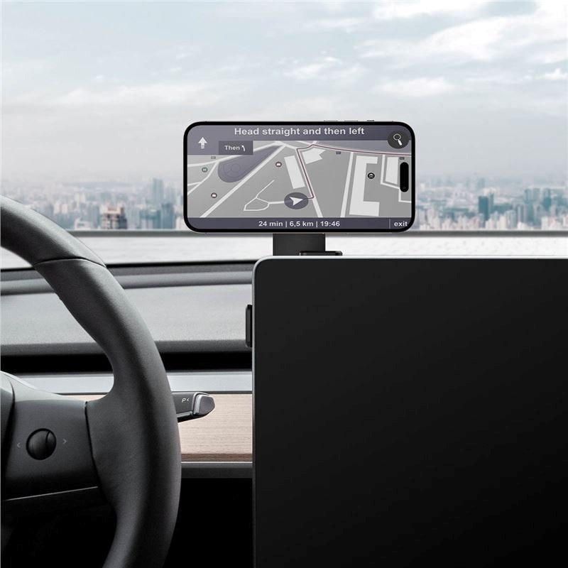 Spigen OneTap 3 Justerbar Telefonholder for Tesla Touch Screen - MagSafe Kompatibel - Svart