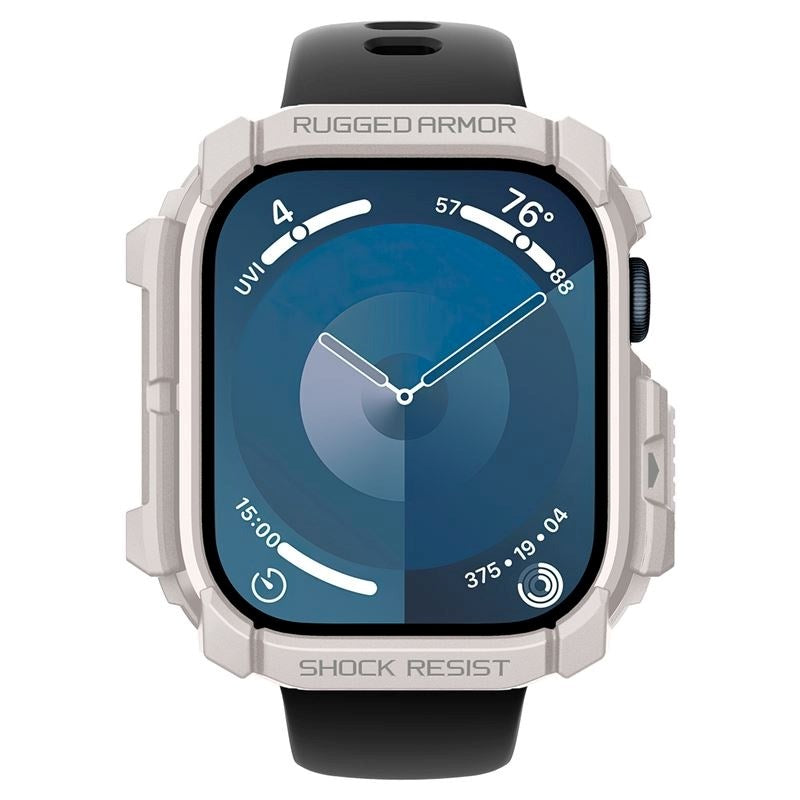 Apple Watch 11 / 10 (46mm) Spigen Rugged Armor Deksel - Fleksibel Plast - Beige