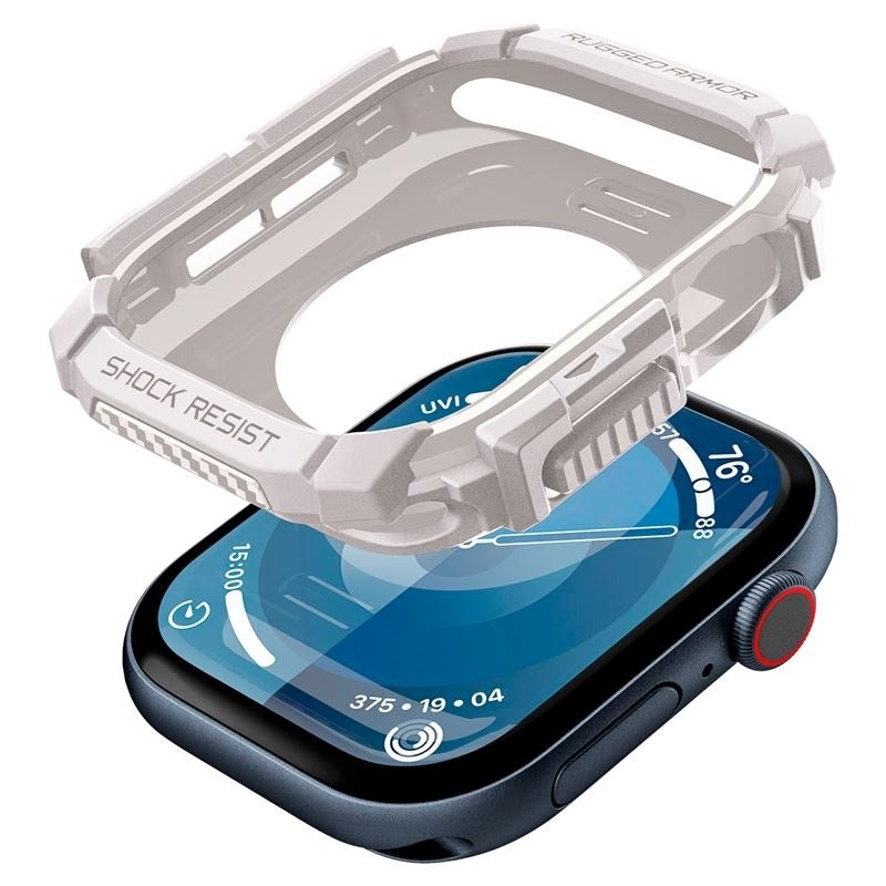 Apple Watch 11 / 10 (46mm) Spigen Rugged Armor Deksel - Fleksibel Plast - Beige