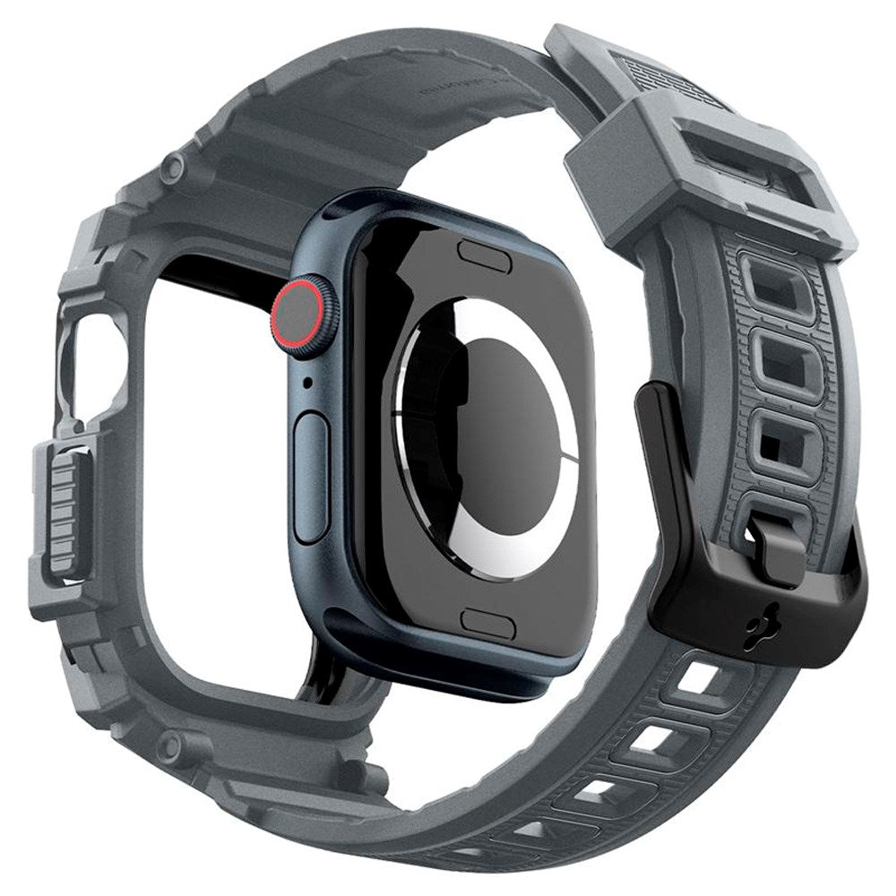 Apple Watch 11 / 10 (46mm) Spigen Rugged Armor Pro Rem m. Deksel - Grå