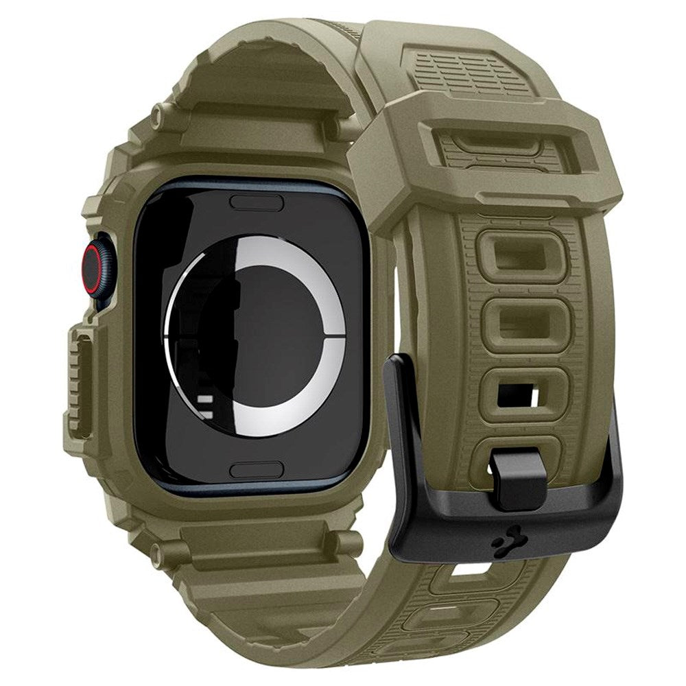 Apple Watch 11 / 10 (46mm) Spigen Rugged Armor Pro Rem m. Deksel - Grønn
