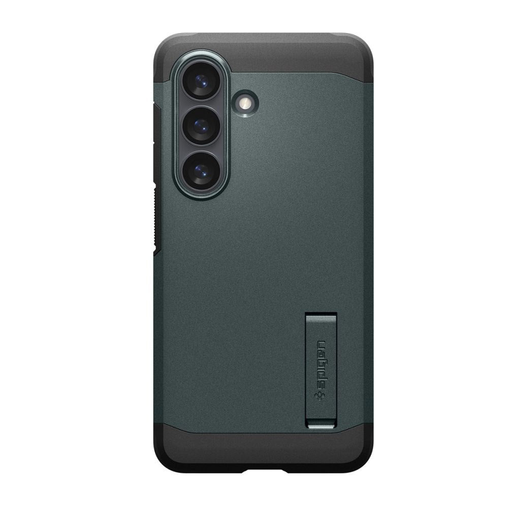 Samsung Galaxy S26 Spigen Tough Armor Hybrid Deksel m. Stativfunksjon - MagSafe Kompatibel - Grønn