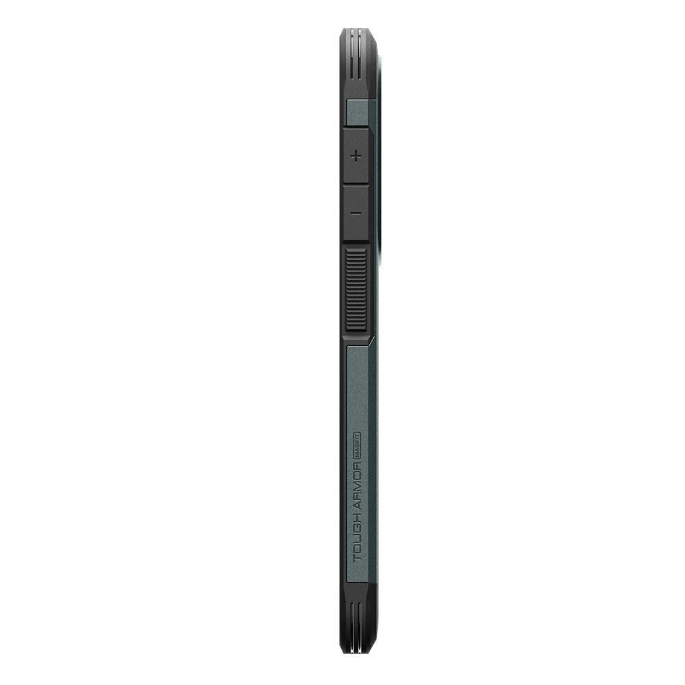 Samsung Galaxy S26 Spigen Tough Armor Hybrid Deksel m. Stativfunksjon - MagSafe Kompatibel - Grønn