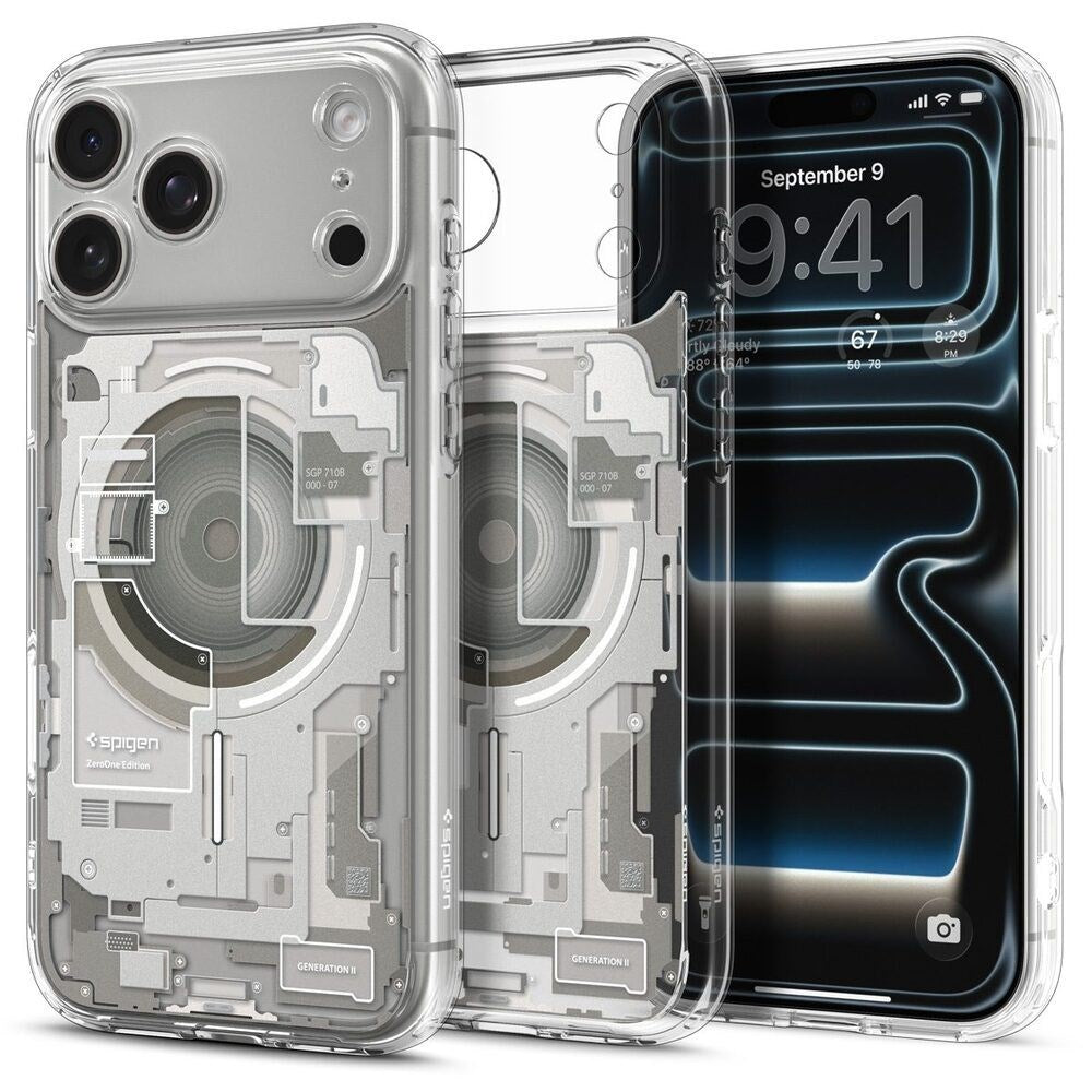 iPhone 18 Pro / 17 Pro Spigen Ultra Hybrid Deksel - MagSafe Kompatibel - Gjennomsiktig / Sølv