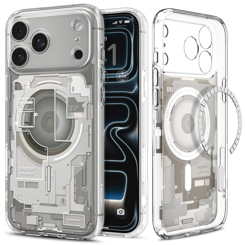 iPhone 18 Pro Max / 17 Pro Max Spigen Ultra Hybrid Deksel - MagSafe Kompatibel - Gjennomsiktig / Sølv