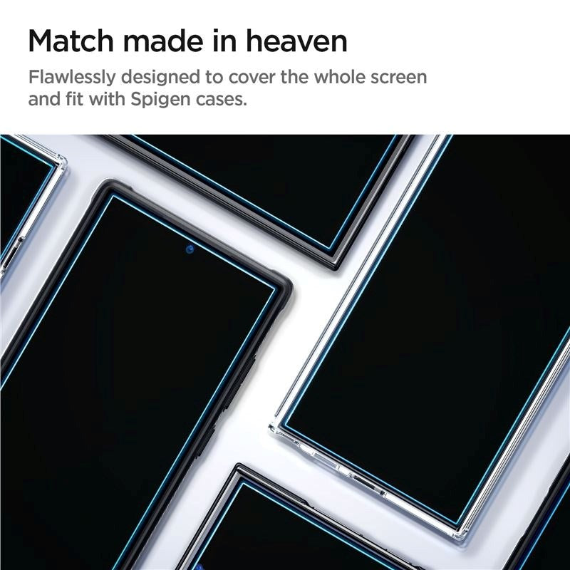 Samsung Galaxy S24 Ultra Spigen EZ Fit Glas.tR Skjermbeskytter 2 Stk. - Case Friendly - Gjennomsiktig