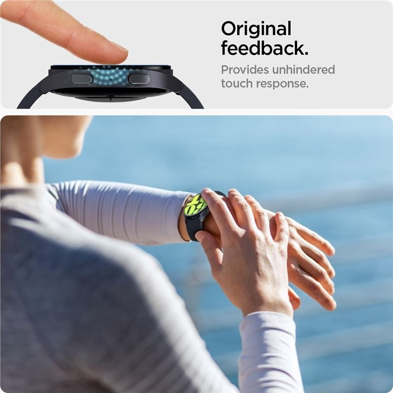 Samsung Galaxy Watch 7 (44mm) Spigen EZ Fit GLAS.tR Skjermbeskytter - 2 Stk. - Gjennomsiktig