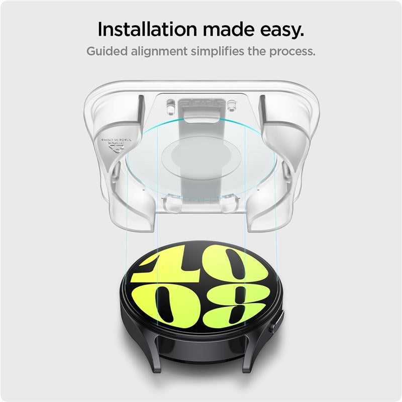 Samsung Galaxy Watch 7 (44mm) Spigen EZ Fit GLAS.tR Skjermbeskytter - 2 Stk. - Gjennomsiktig