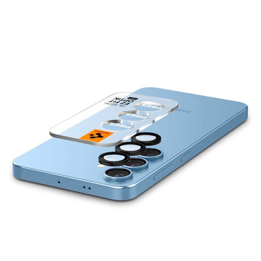 Samsung Galaxy S25 Spigen EZ Fit Optik Pro Kameralinsebeskyttelsesglass - 2 stk - Svart