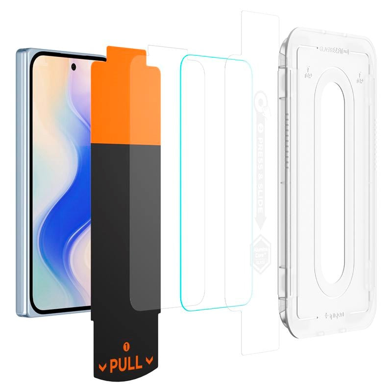 Google Pixel 10 Pro Fold Spigen Glass tR EZ Fit Pro Skjermbeskyttelsesglass - 2 stk - Gjennomsiktig