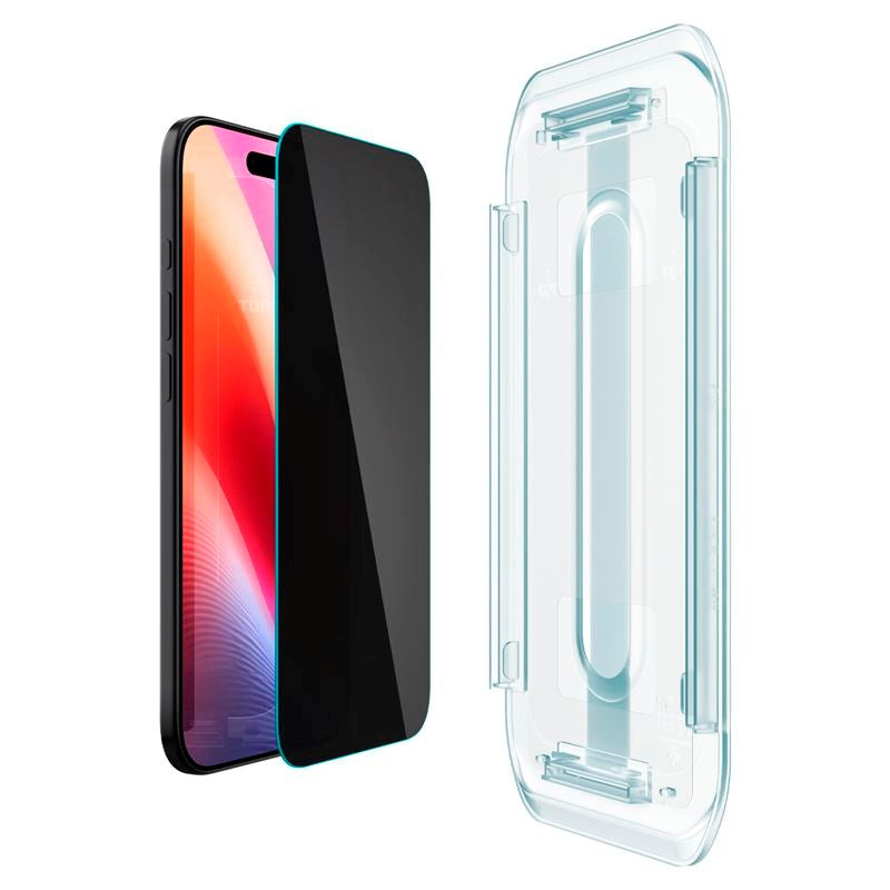 iPhone Air Spigen Glass tR EZ Fit Skjermbeskyttelsesglass - Privacy Funksjon - 2 stk - Gjennomsiktig