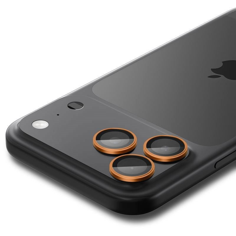 iPhone 17 Pro / 17 Pro Max / 16 Pro / 16 Pro Max / 15 Pro / 15 Pro Max / 14 Pro / 14 Pro Max Spigen Glass tR EZ Fit Optik Pro Kameralinsebeskyttelsesglass - 2 stk - Oransje