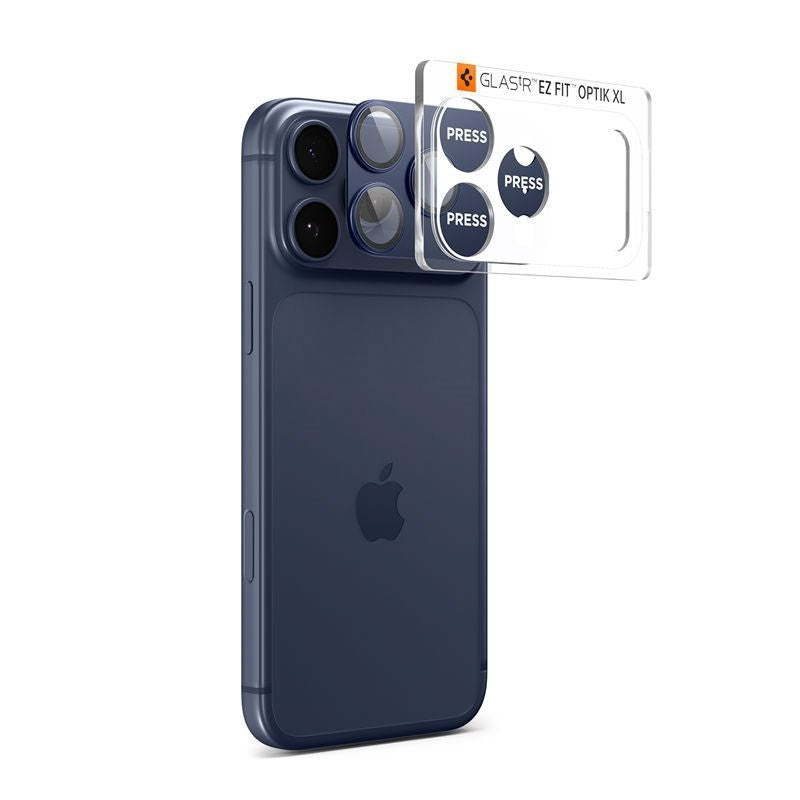iPhone 17 Pro Spigen Glass tR EZ Fit Optik Pro XL Kamerabeskyttelse – Blå