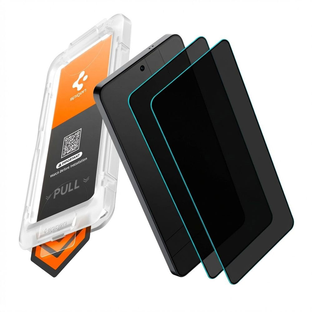Samsung Galaxy S26 Ultra Spigen Glass tR EZ Fit Pro HD Skjermbeskyttelsesglass - Privacy Funksjon - 2 stk - Gjennomsiktig