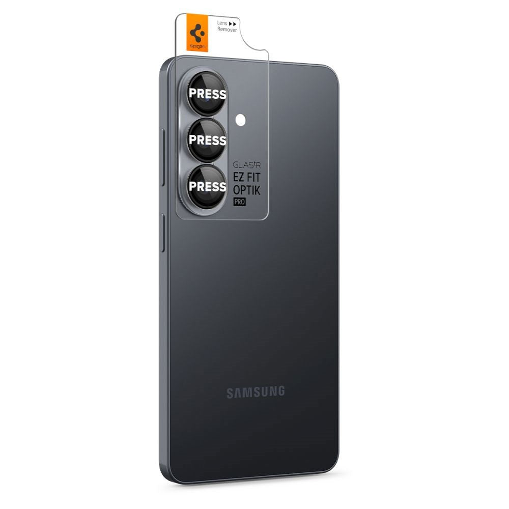Samsung Galaxy S26 Spigen Glass tR EZ Fit Optik Pro Kameralinsebeskyttelsesglass - 2 stk - Svart