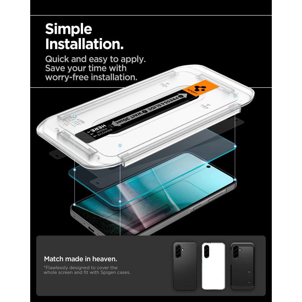 Samsung Galaxy A37/A36 (5G) Spigen EZ Fit Glass tR Skjermbeskyttelse - Case Friendly - Gjennomsiktig