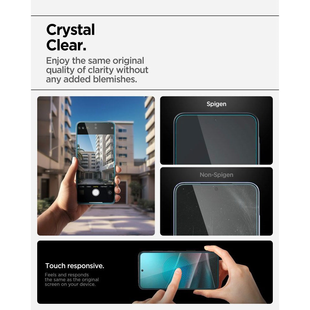 Samsung Galaxy A37/A36 (5G) Spigen EZ Fit Glass tR Skjermbeskyttelse - Case Friendly - Gjennomsiktig