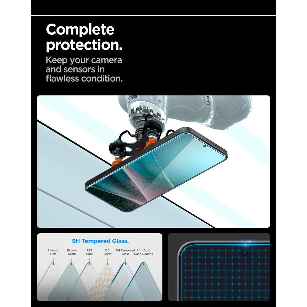 Samsung Galaxy A37/A36 (5G) Spigen EZ Fit Glass tR Skjermbeskyttelse - Case Friendly - Gjennomsiktig