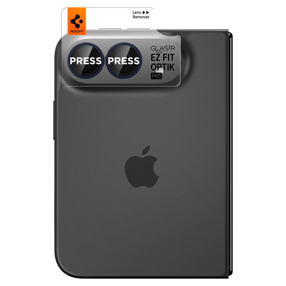 iPhone Duo Spigen Glass tR EZ Fit Optik Pro Kameralinsebeskyttelse - 2 stk - Svart