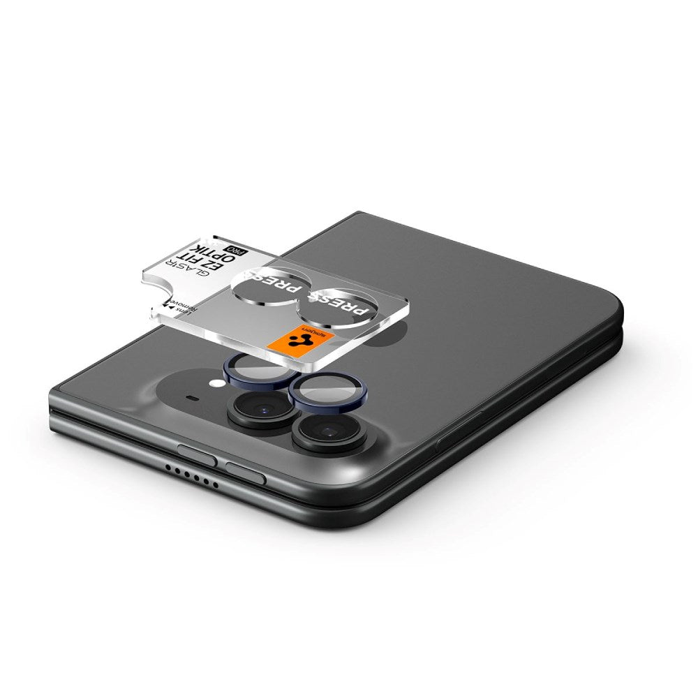 iPhone Duo Spigen Glass tR EZ Fit Optik Pro Kameralinsebeskyttelse - 2 stk - Svart
