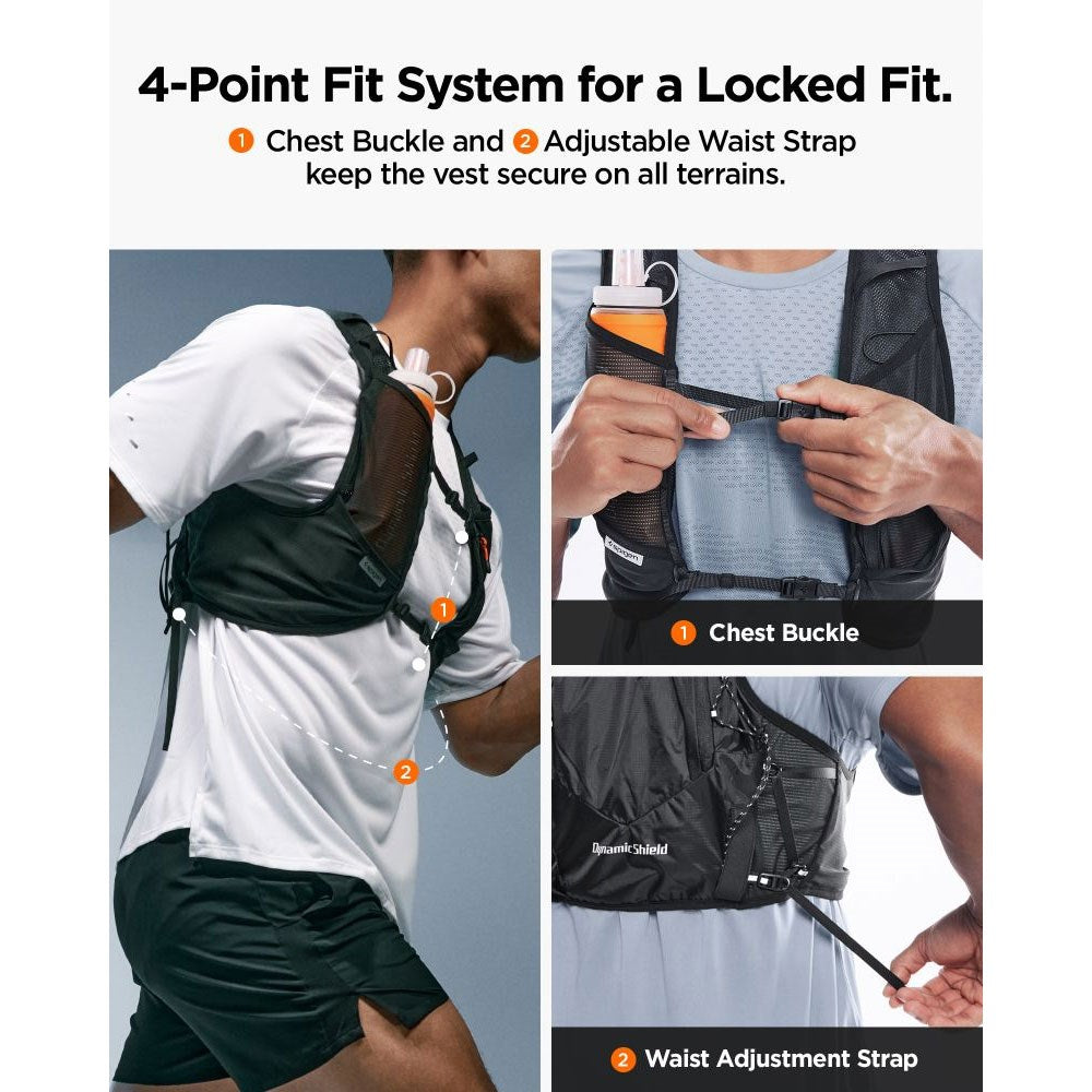 Spigen Dynamic Løpevest - Størrelse M / L - Svart