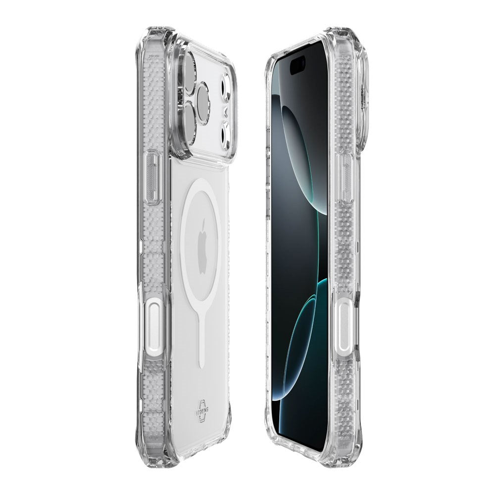 iPhone 17 Pro Max ITSKINS Hybrid MagClear Deksel - MagSafe Kompatibel - Gjennomsiktig