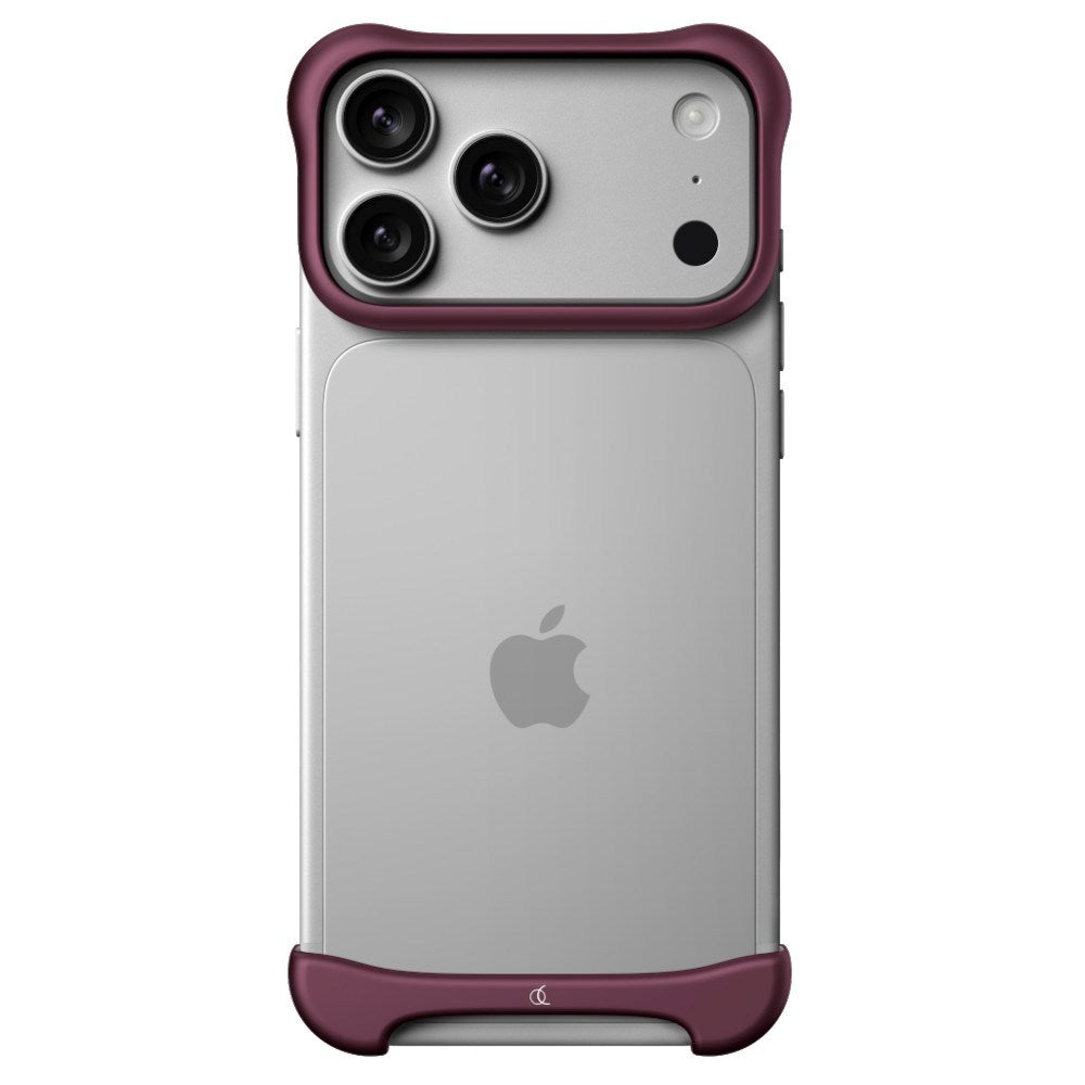 iPhone 18 Pro Max Arc Pulse Aluminum Bumper Deksel - Matte Dark Red
