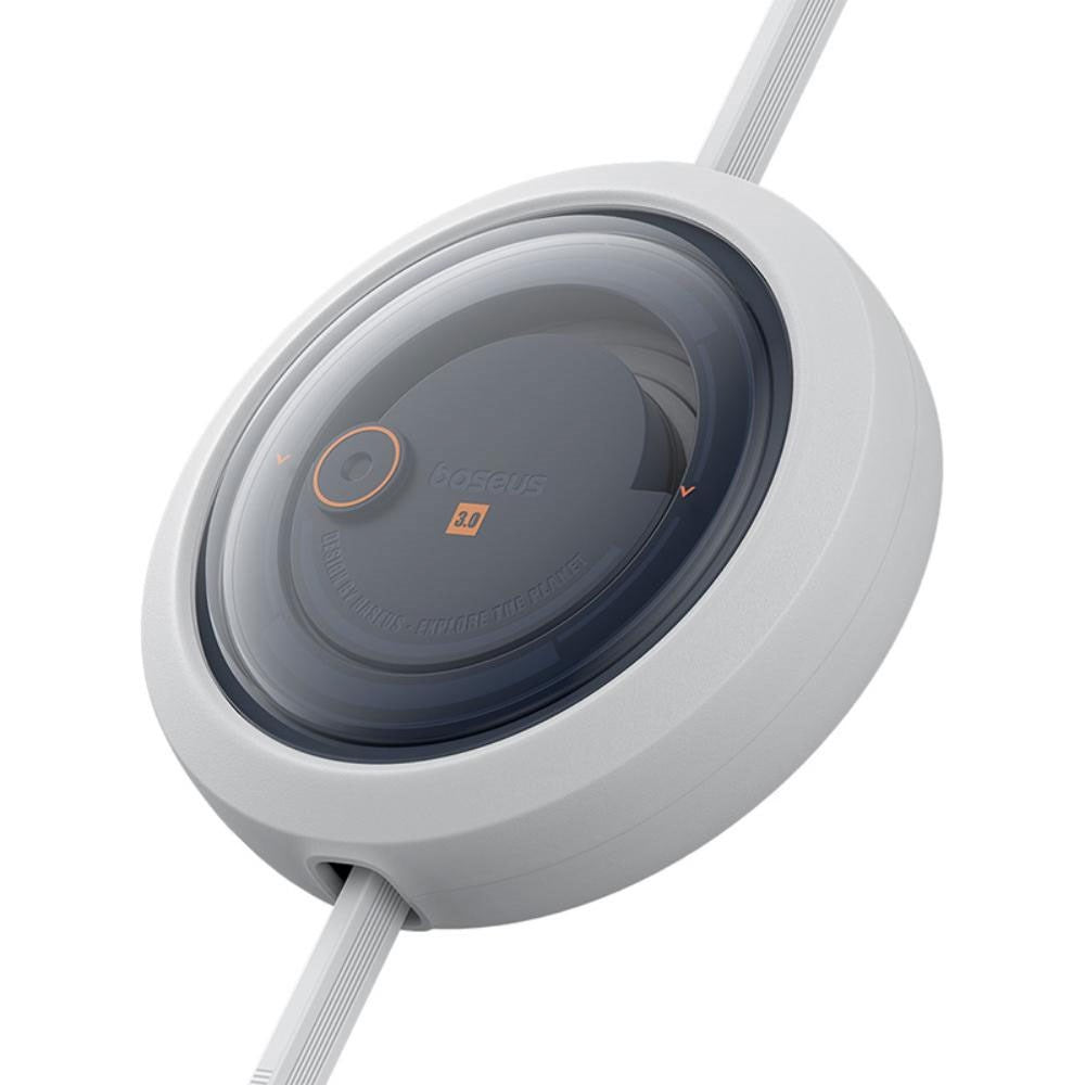 Baseus Free2Draw 3-i-1 Uttrekkbart Multikabel - USB-A til USB-C / Lightning / Micro USB - 1.1m - Hvit