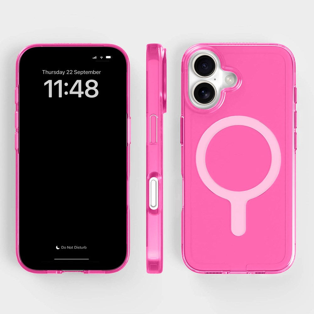 agood company iPhone 16 CLRPRTCT 100% Resirkulert Plast Deksel - Transparent / Candy Pink