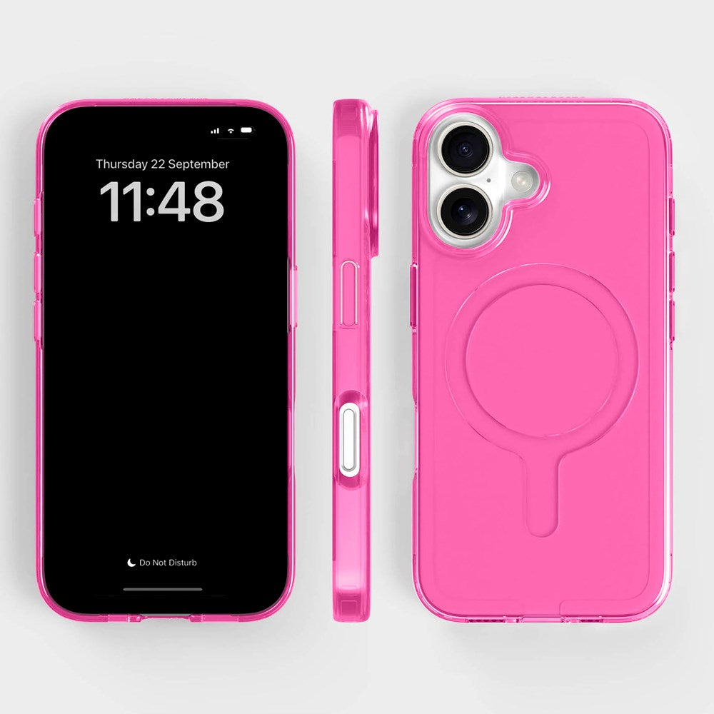 agood company iPhone 16 CLRPRTCT 100% Resirkulert Plast Deksel - Transparent / Candy Pink