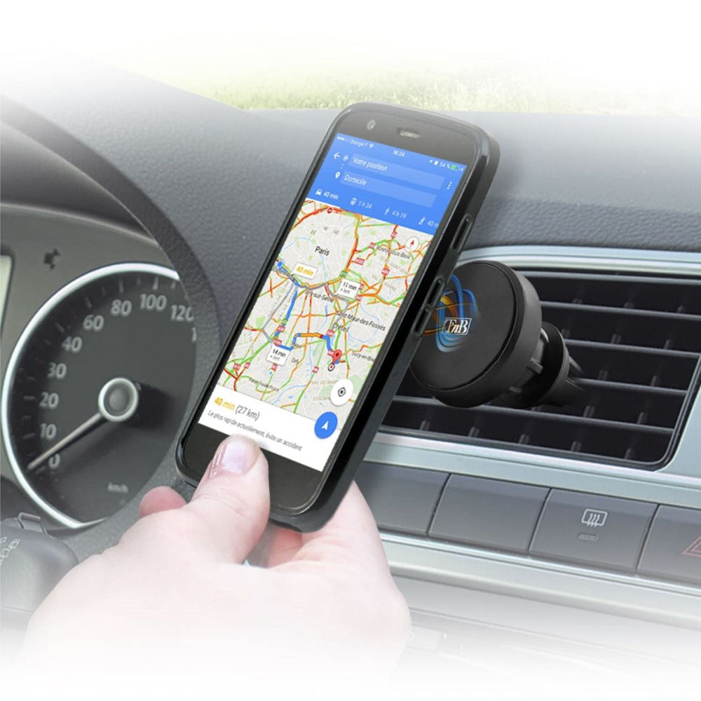 T'NB Roterbar Magnetisk Biltelefonholder for Klimaanlegg - Svart