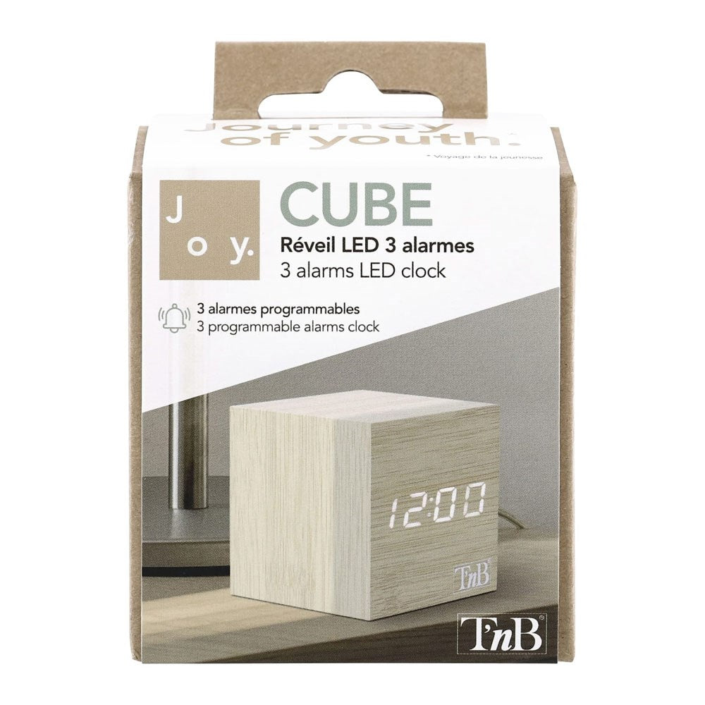 T'NB LED Vekkerklokke - Tre