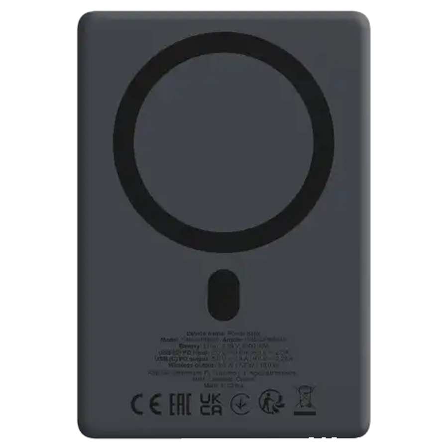 Canyon OnPower 500 5000 mAh PowerBank - MagSafe Kompatibel - Svart