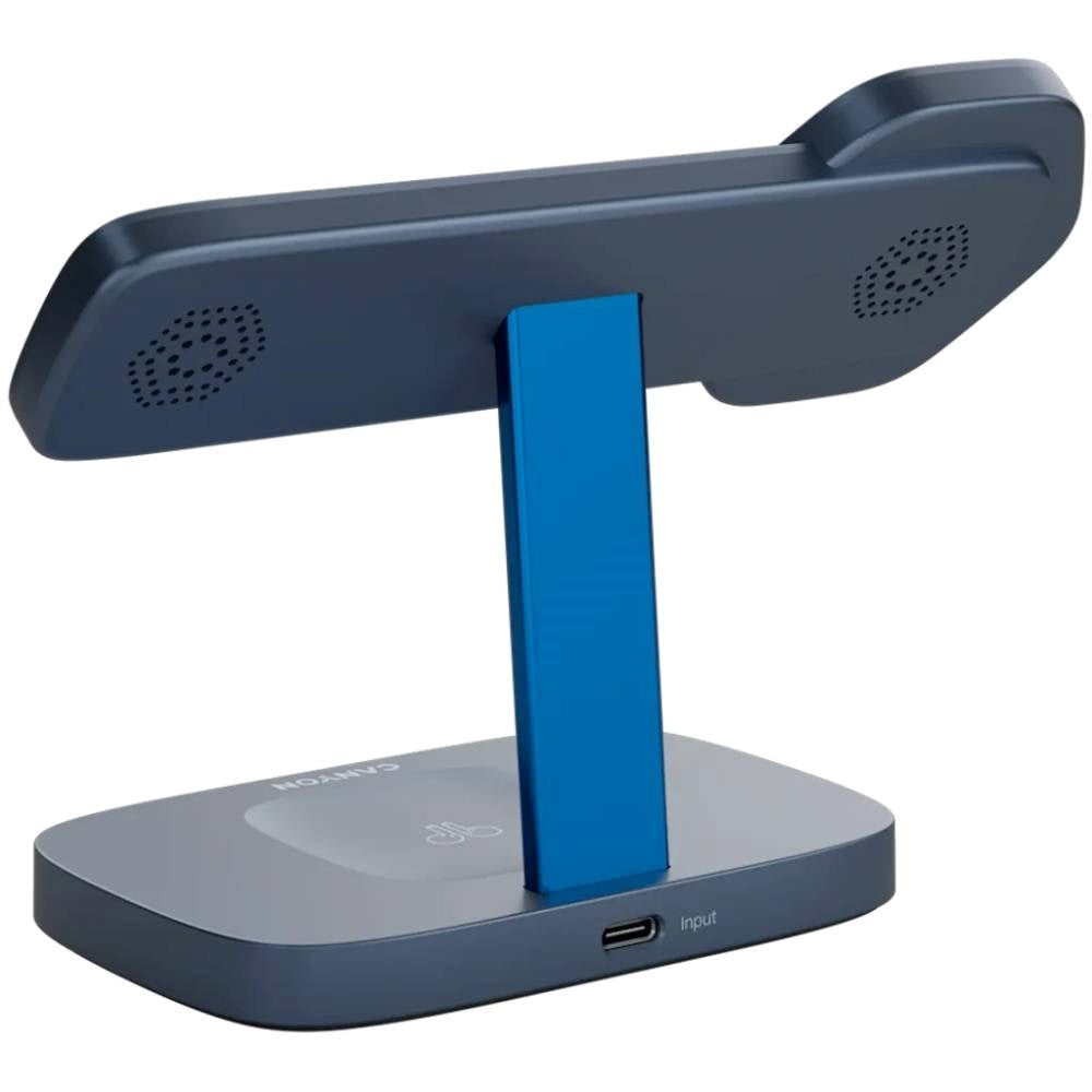Canyon Hexagon 15W 3-i-1 Trådløs Lader - Qi / MagSafe Kompatibel - Grå / Blå