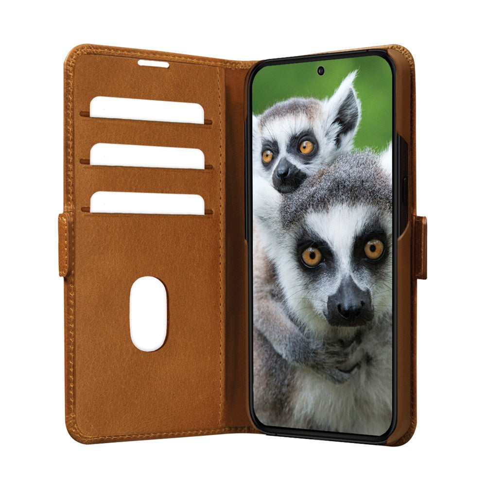 Samsung Galaxy A55 (5G) dbramante1928 Copenhagen Ekte Skinn Flip Deksel m. Lommebok - Tan