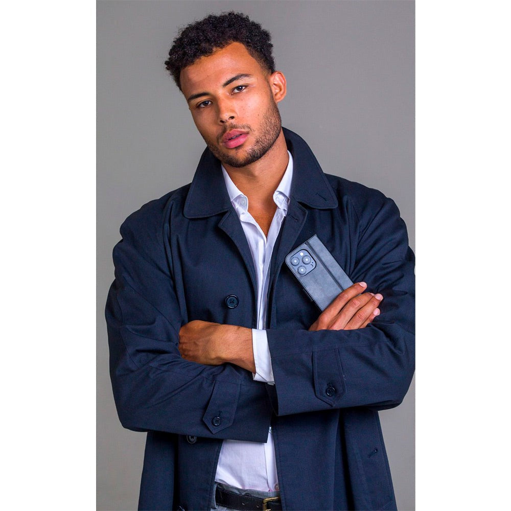 iPhone 14 Plus dbramante1928 Copenhagen Skinn Magnet Flip-Deksel - Black