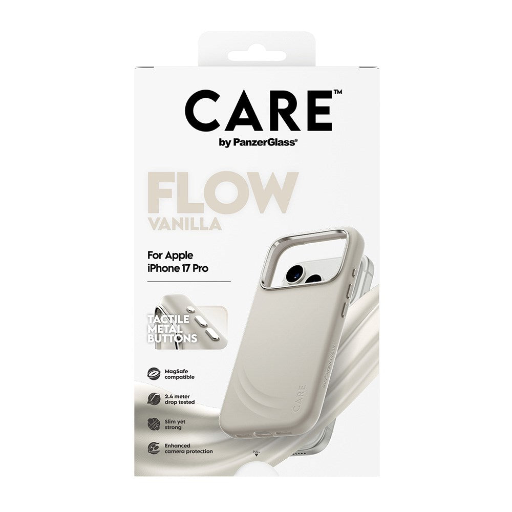CARE by PanzerGlass iPhone 17 Pro Flow Deksel - MagSafe Kompatibel - Vanilla