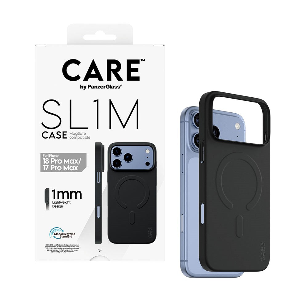 iPhone 18 Pro Max / 17 Pro Max CARE by PanzerGlass SL1M Deksel - MagSafe Kompatibel - Svart