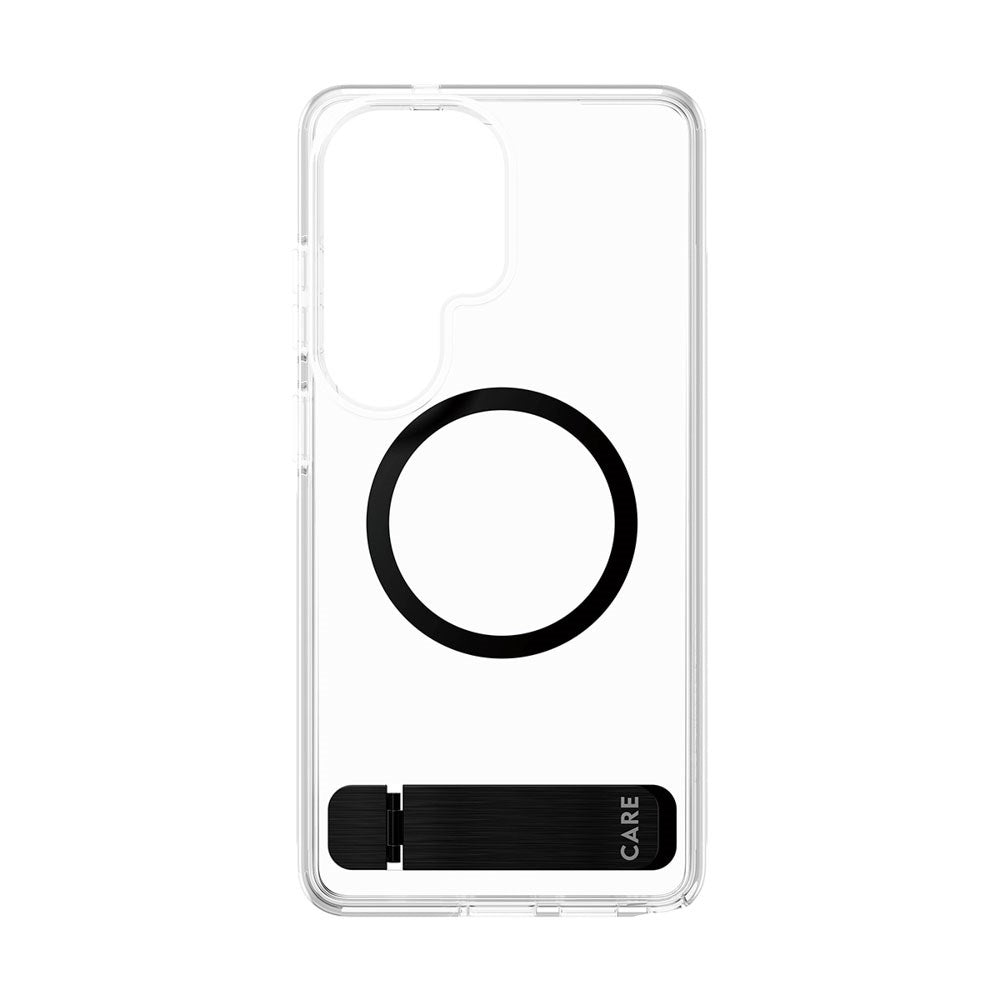 Samsung Galaxy S26 Ultra CARE by PanzerGlass Feature Kickstand Deksel - Qi Kompatibel - Transparent / Black