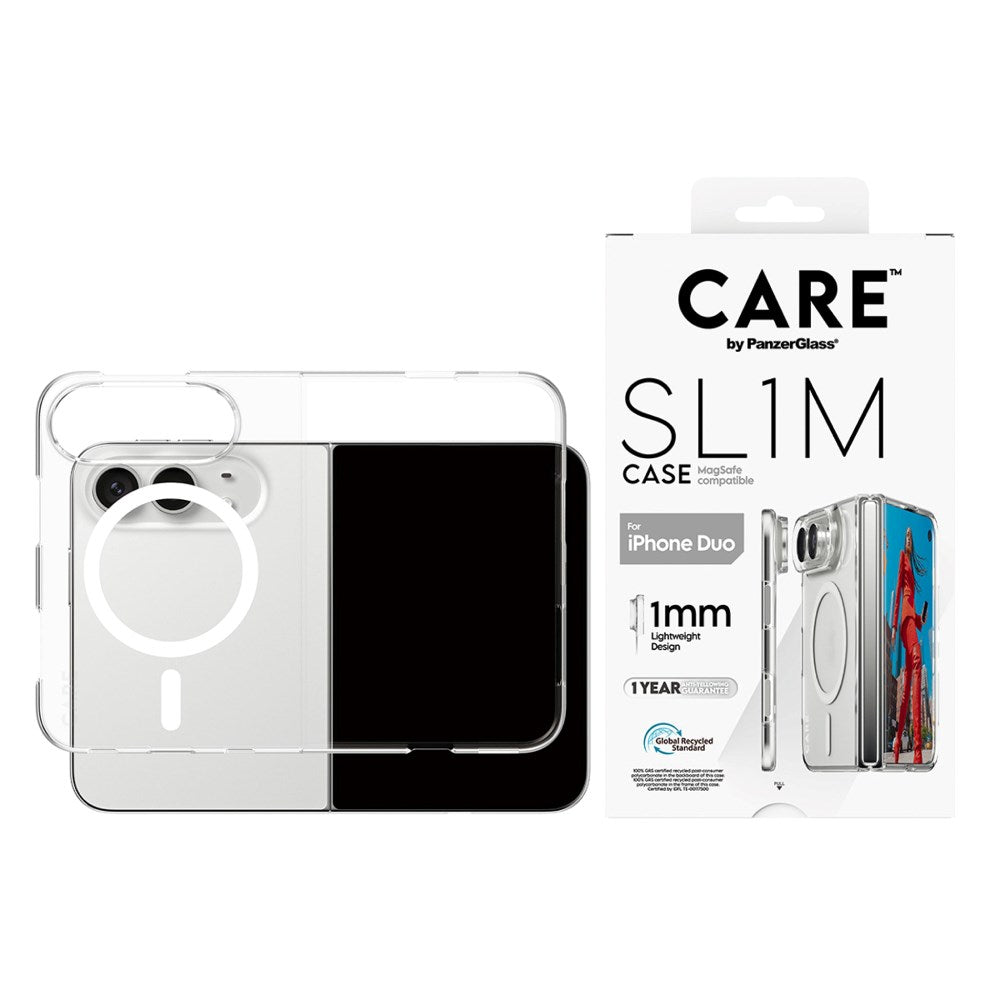 iPhone Duo CARE by PanzerGlass SL1M Deksel - MagSafe Kompatibel - Gjennomsiktig